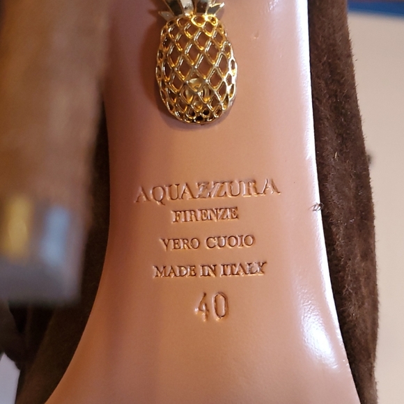Aquazzura  Pocahontas Dark chocolate Sandals - Picture 4 of 4